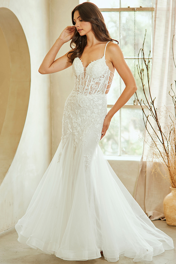 Sleeveless Embroidery Beaded Mermaid Dress